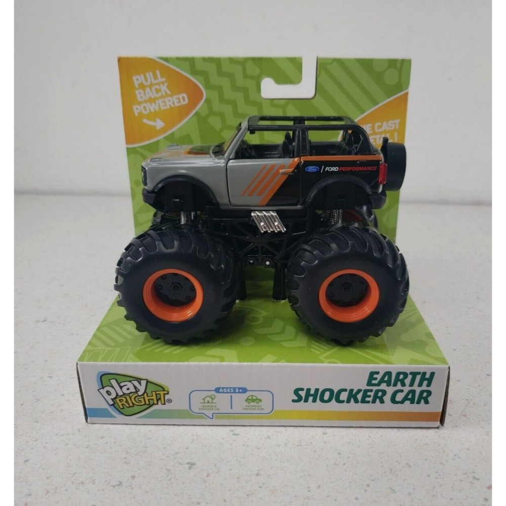 Ford Bronco Monster Truck PLAY RIGHT Earth Shocker Car 1/40 Die Cast